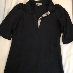 Burberry black 3/4 sleeves polo